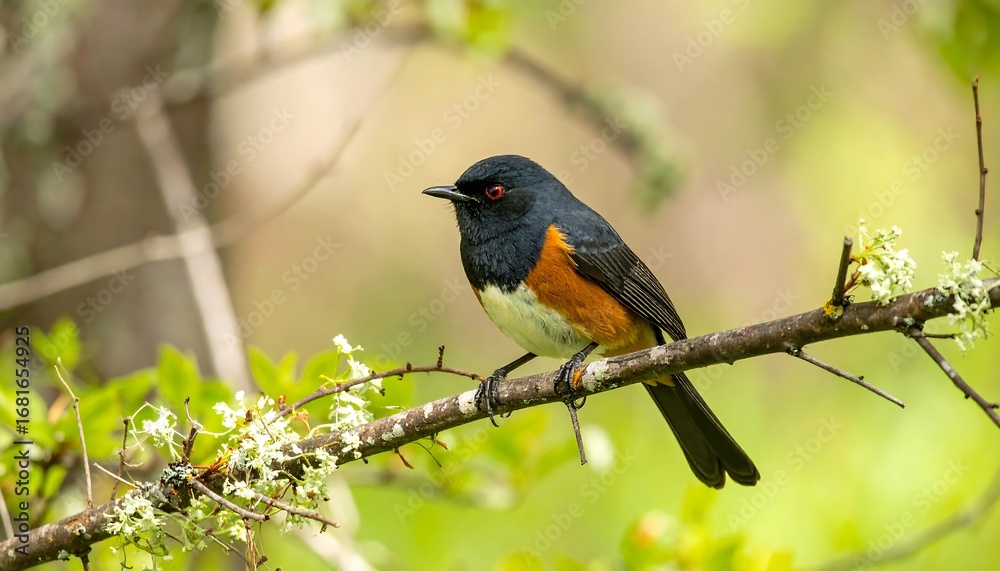 Obraz premium Small bird perched on a branch