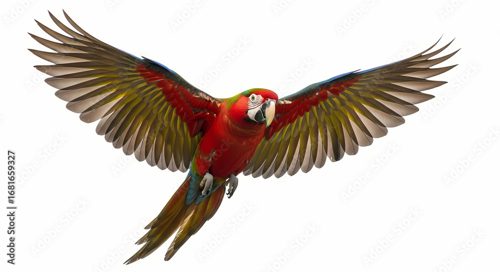 Fototapeta premium red winged macaw