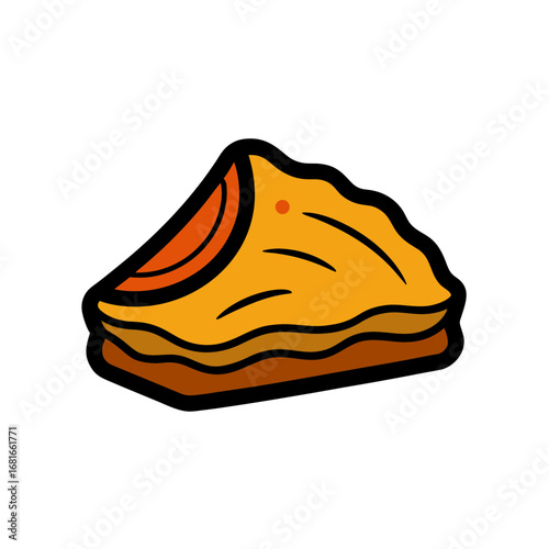 Arabic dessert baklava illustration doodle art