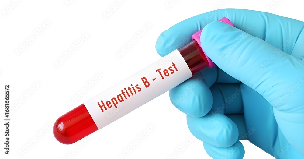 Naklejka premium Positive Hepatitis B Virus Rapid Test Result on White Table with Diagnostic Kit