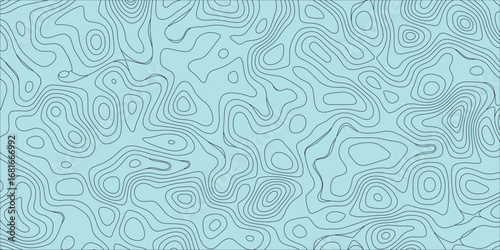 Abstract elevation contour mapping illustration with modern irregular flow