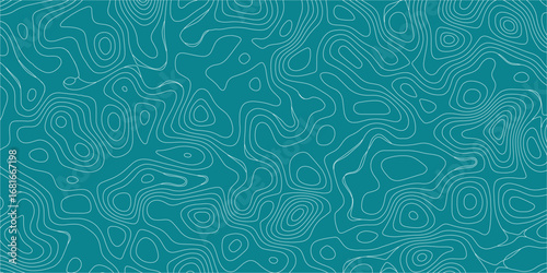 Artistic mapping illustration with terrain style elevation contour lines