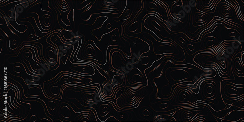 Topographic contour mapping background with seamless abstract artwork