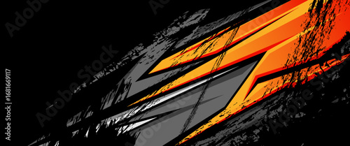 Car wrap design vector.Graphic abstract stripe racing background designs for vehicle, rally, race, adventure and car racing livery