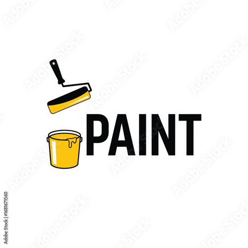paint roller vector illustration