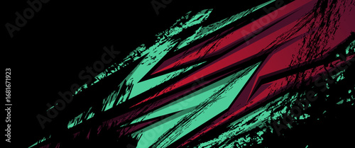 Car wrap design vector.Graphic abstract stripe racing background designs for vehicle, rally, race, adventure and car racing livery