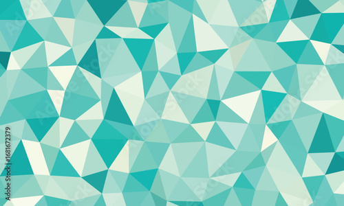 Geometric Abstract Teal Blue and White Low Poly Background Pattern Art