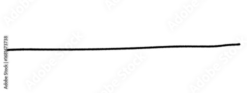 Divider straight black horizontal line isolated on background