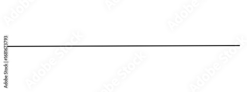 Divider straight black horizontal line isolated on background