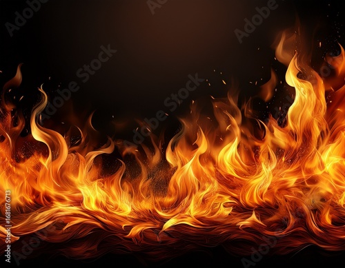 burning fire background flame border realistic image