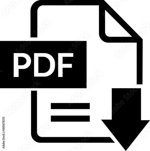 PDF file format icons . PDF file download symbols. Format for texts, images, vector images, videos, interactive forms, Vector illustration !