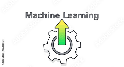 Illustrative representation of machine learning progress and data processing optimization, symbolizing technological advancement and AI development