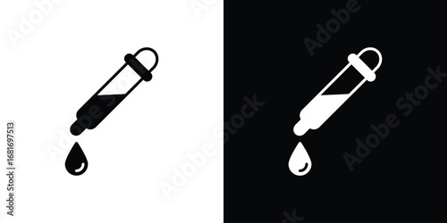 Dropper icons, simple illustration graphic doodle black design