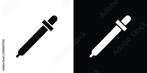 Eye dropper icons, simple illustration graphic doodle black design