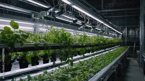 A Glimpse into the Future of Agriculture: Vertical Farming with Hydroponic Systems and LED Lighting for Sustainable Food Production