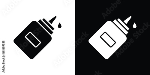 Glue icons, simple illustration graphic doodle black design