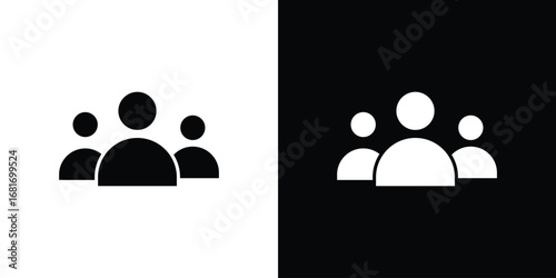 Group icons, simple illustration graphic doodle black design