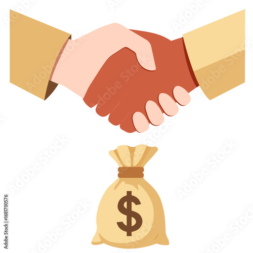 Handshake symbolizing a real estate deal involving cryptocurrency and financial transactions for property investment