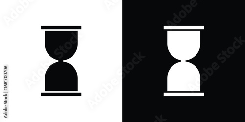 Hourglass icons, simple illustration graphic doodle black design