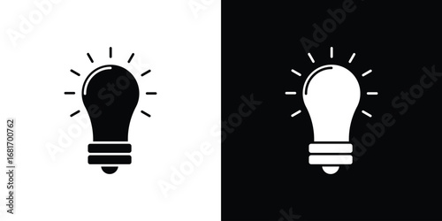 Idea icons, simple illustration graphic doodle black design