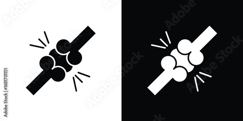 Joint icons, simple illustration graphic doodle black design