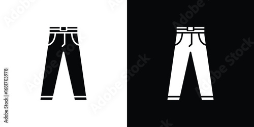 Pants icons, simple illustration graphic doodle black design