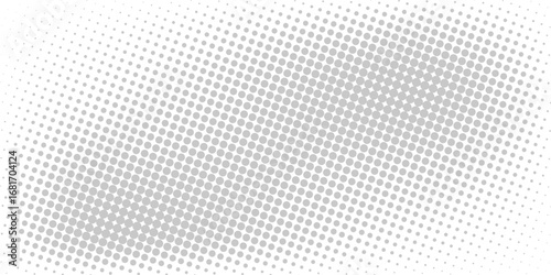 Halftone gradient. Dotted gradient, smooth dots spraying and halftones dot background seamless horizontal geometric pattern vector template set