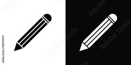 Pencil icons, simple illustration graphic doodle black design