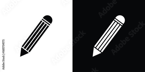 Pencil icons, simple illustration graphic doodle black design