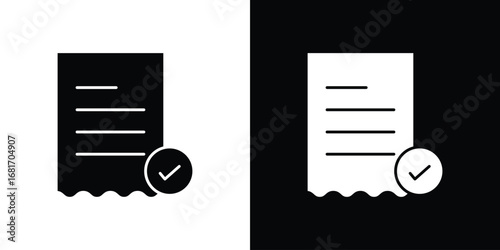 Receipt icons, simple illustration graphic doodle black design