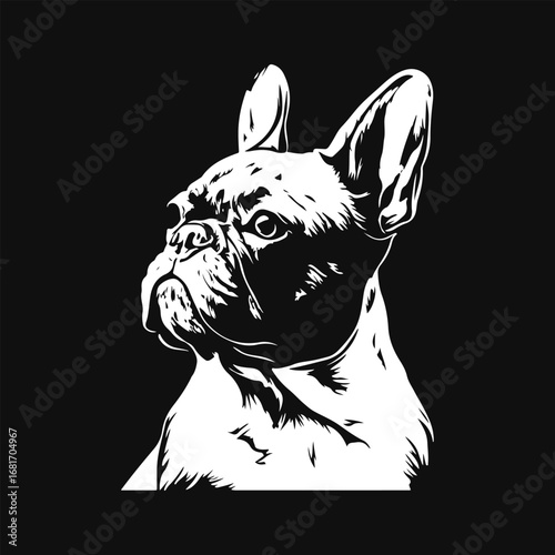 Animal Dog Greeting Icon Flat Art Symbol, Wild Lover Best Friend Gift Bulldog Design Set Vector Design
