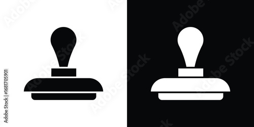Stamp icons, simple illustration graphic doodle black design