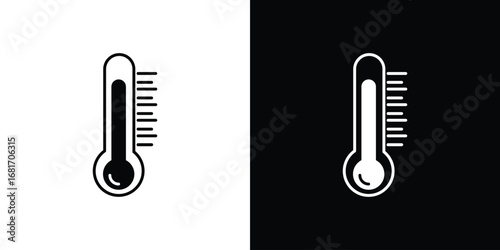 Temperature icons, simple illustration graphic doodle black design