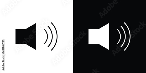 Volume icons, simple illustration graphic doodle black design