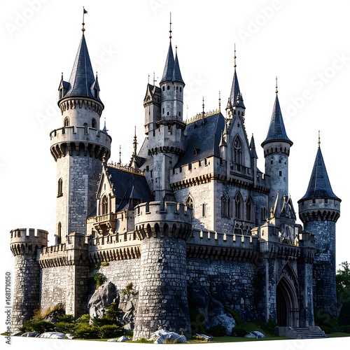 Majestic medieval castle, grand and imposing