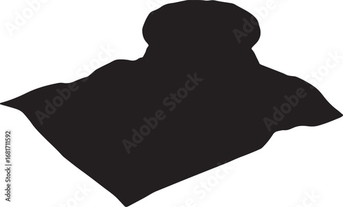 A Unique Silhouette of a Traditional Moroccan Tagine Pot Perfect for Culinary or Cultural Representations in Black and White Vector Art Style Design