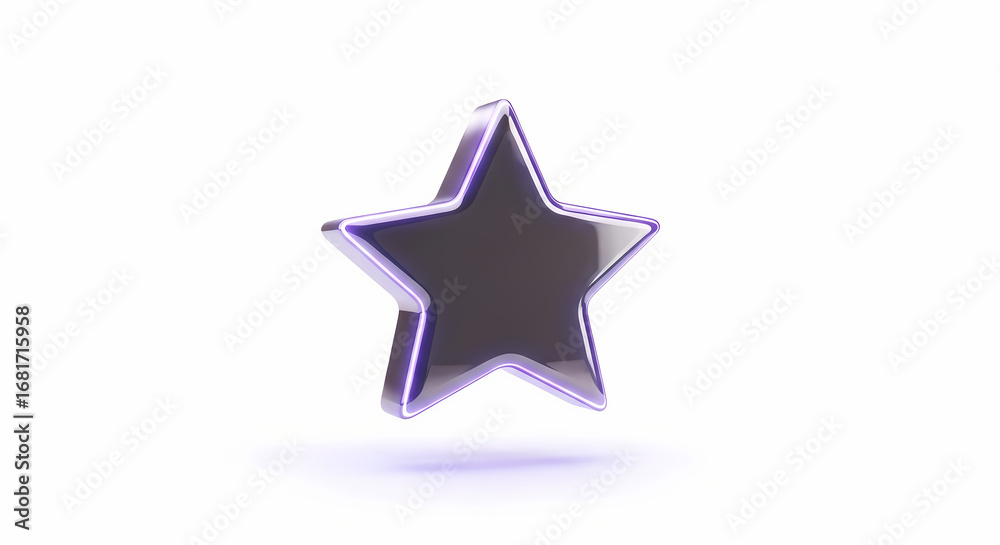 Obraz premium 3d silver star