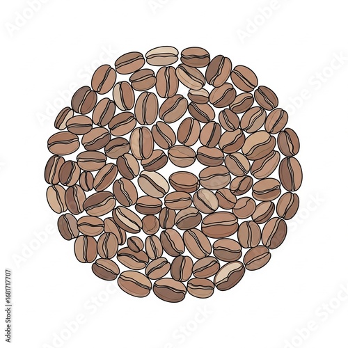 coffee beans isolated on white