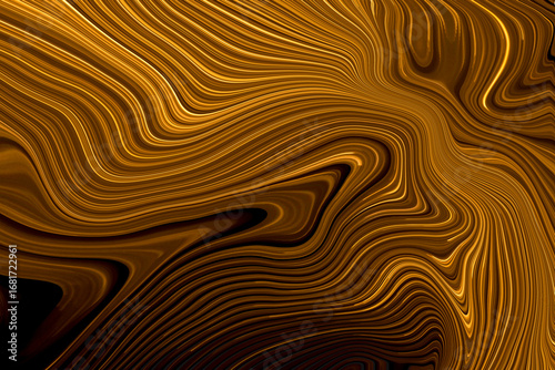 Abstract flowing golden liquid with swirling patterns and rich textures
