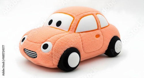 Wallpaper Mural Adorable Peach Plush Car Toy Soft Cartoon Vehicle for Kids Torontodigital.ca