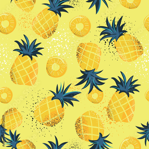 This vibrant pineapple and playful ring pattern is perfect for all your summerthemed creative projects