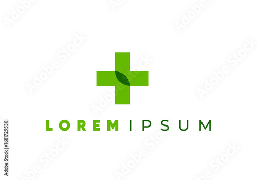 Abstract logo for a medical pharmacy. Vector logo design template. Community logo design.