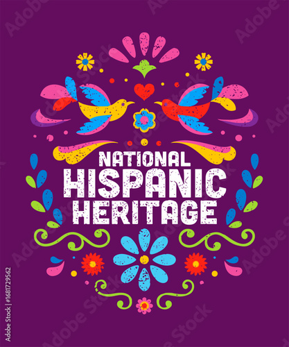 National Hispanic Heritage Month Colorful