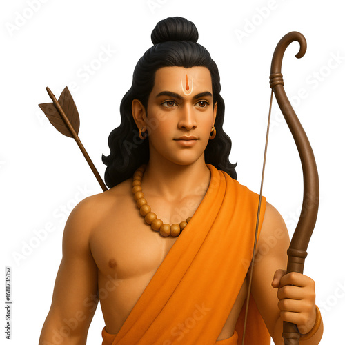 3d render image for shree ram