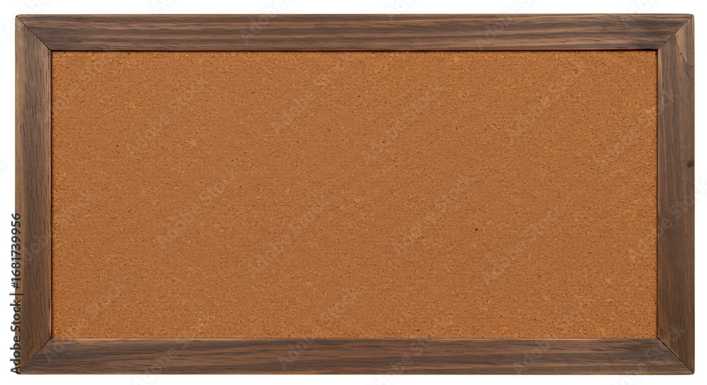 Fototapeta premium Corkboard with a Dark Wood Frame for Organizing Ideas and Displaying Reminders