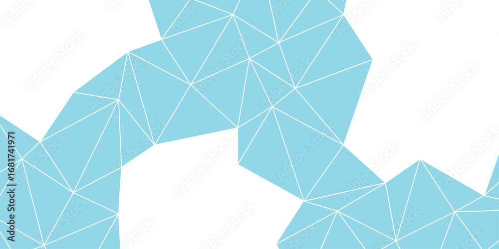 A geometric structure of polygons. vector shapes random size connected. Abstract turquoise polygon triangles shape pattern background. Modern Minimalist Design