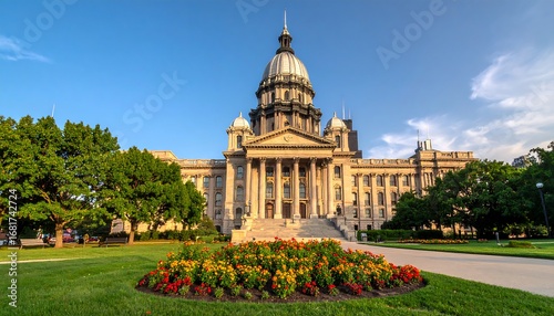 Illinois State Capitol Building Springfield Illinois USA.