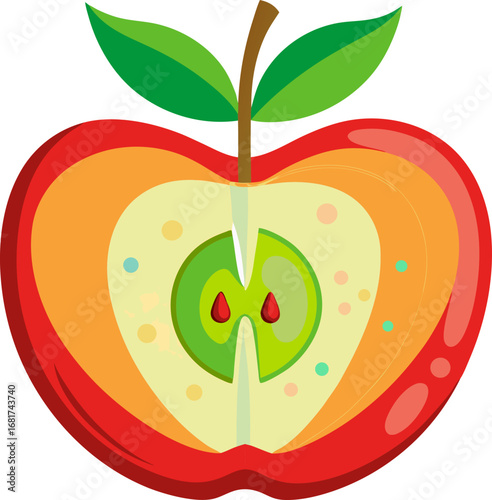 apple with leaf