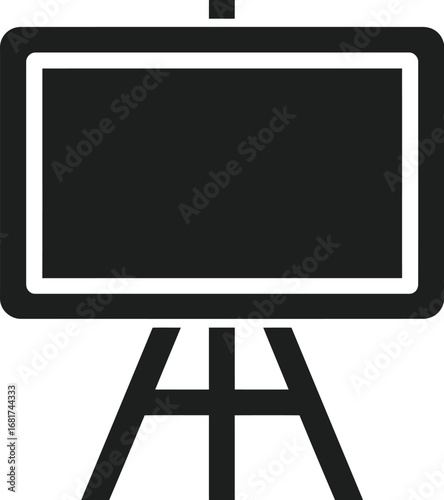 Blackboard easel drawing vector illustration for presentation and education use