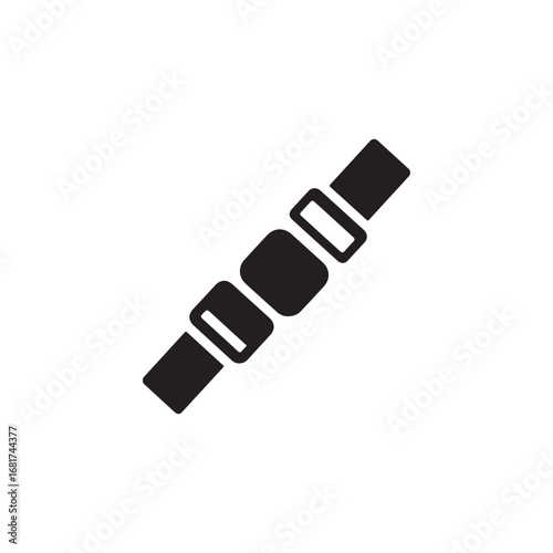 Car seat belt icon isolated on white background